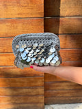 Classic Solid Sequin Clutch